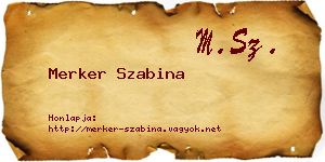 Merker Szabina névjegykártya